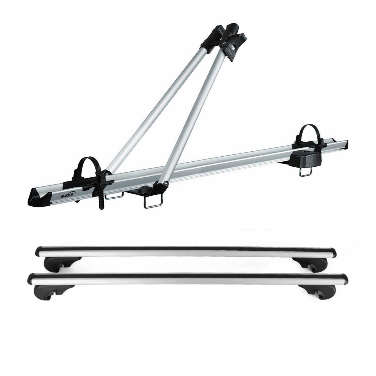 Lexus RX350 Bike Carrier + Roof Racks Set - Omac - SPEED ALU PROFIL - Silver - '10-'15